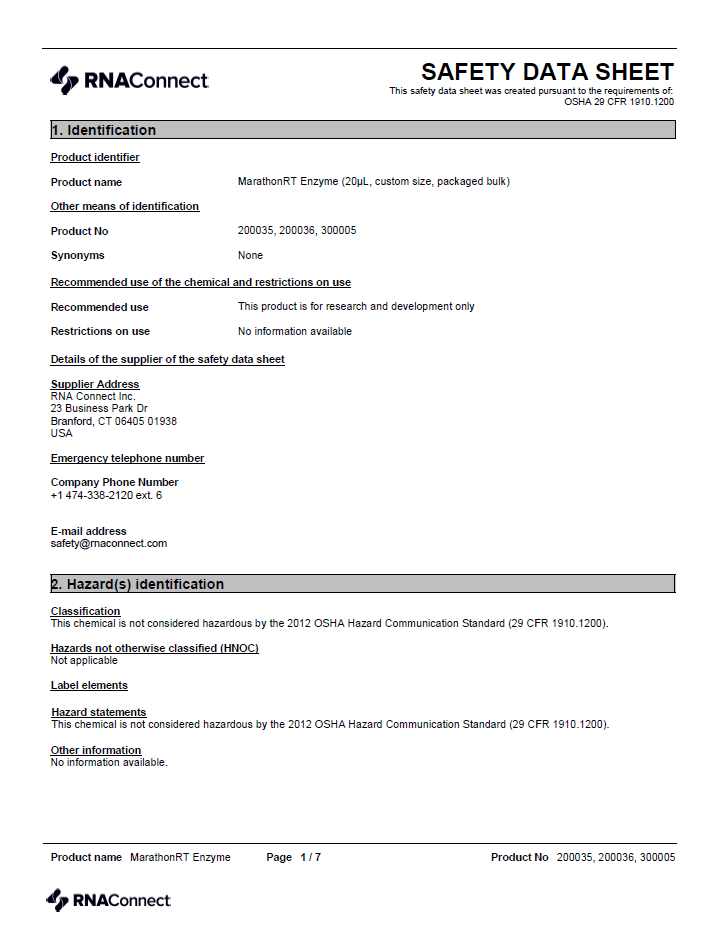 Safety Data Sheet