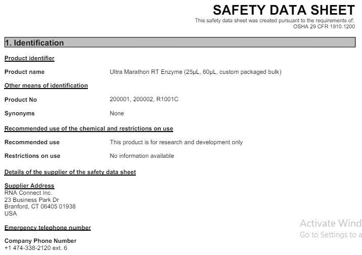 Safety Data Sheet