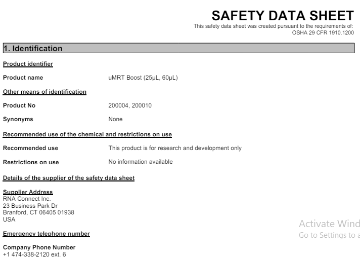 Safety Data Sheet