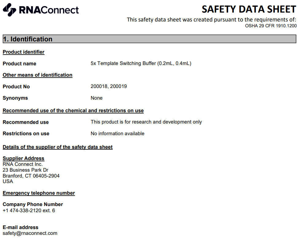 Safety Data Sheet