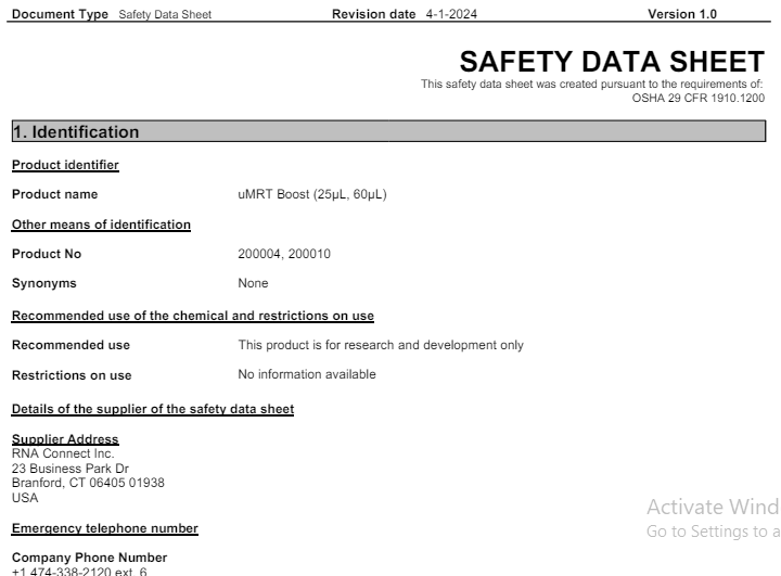 Safety Data Sheet