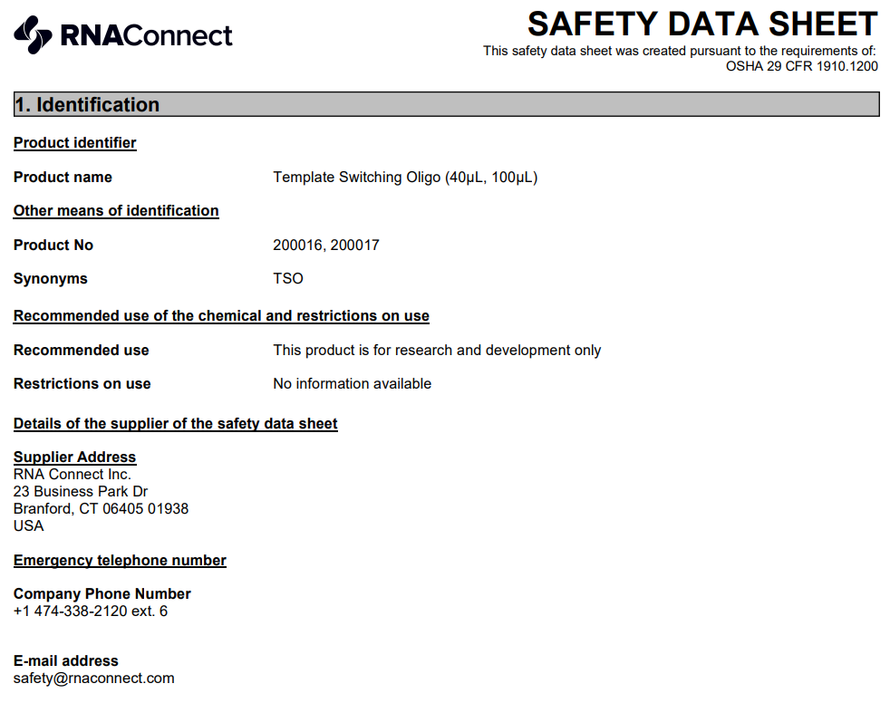 Safety Data Sheet