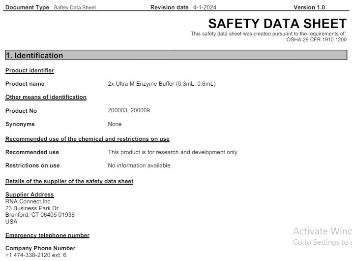 Safety Data Sheet